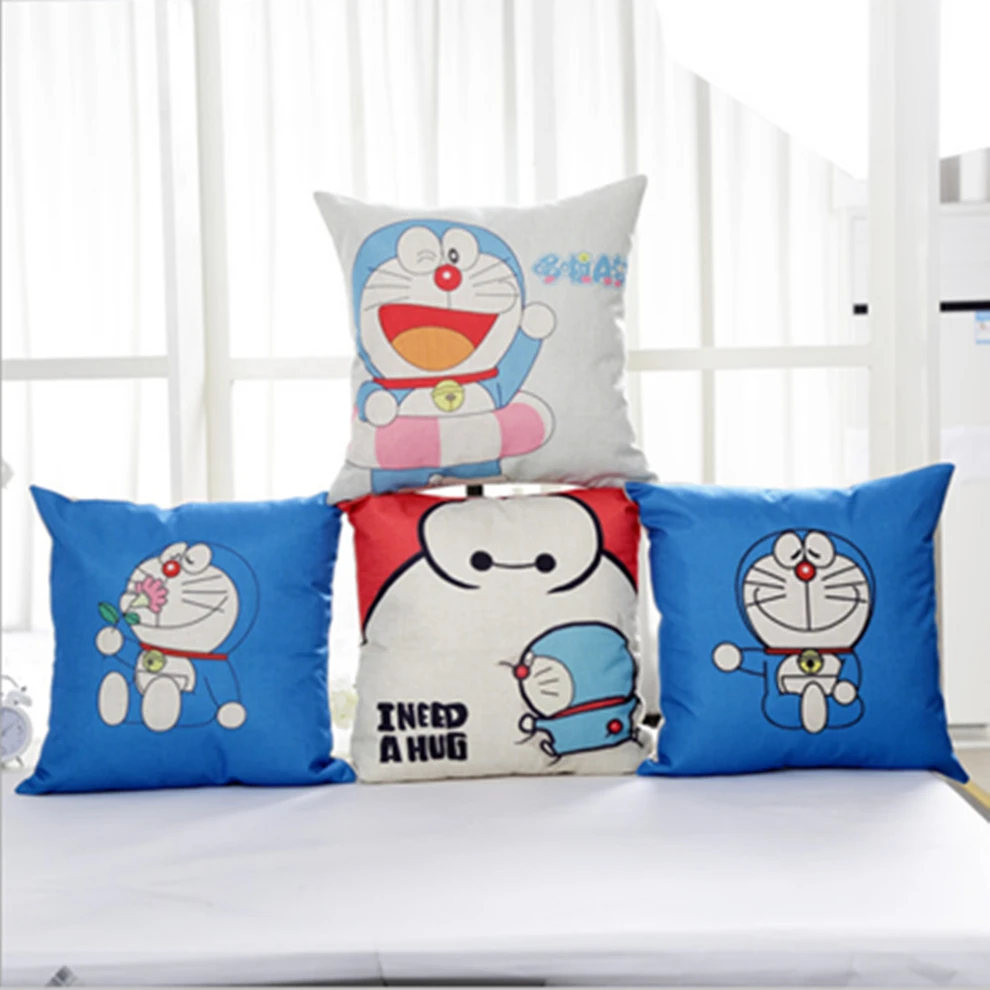 45*45cm High quality linen pillowcases cartoon duo a dream children