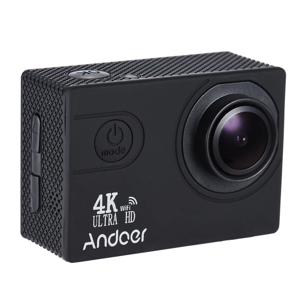 Andoer AN4000 4K Спортивная экшн-камера Full HD 16MP WiFi " экран 170 градусов широкоугольный объектив w/светодиодный кольцевой светильник с пультом дистанционного управления