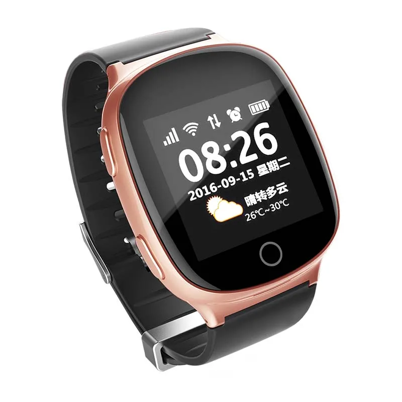 Elderly Heart rate monitor Smart Watch D100 fall down alarm function
