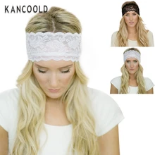 Горячая для йоги и спорта; для женщин; резинка для волос, обтянутая тканью; Винтаж кружевная отделка; повязка на голову запальный AU 22