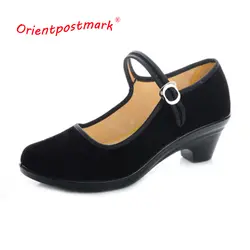 Лоаферы женские туфли на каблуках для весны женские балетки дышащая обувь на каблуке Осенняя обувь Orientpostmark