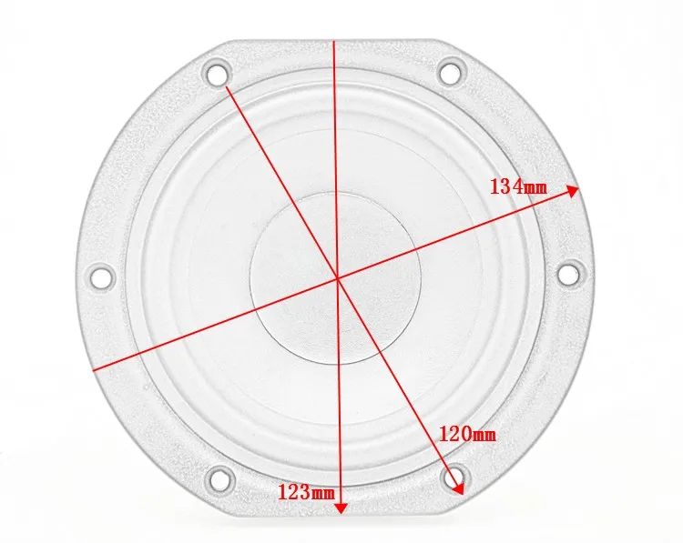 5 inch MID Bass speaker unit 6ohm 30W Mediant Woofer loudspeaker Composite Basin rubber edge 1pcs