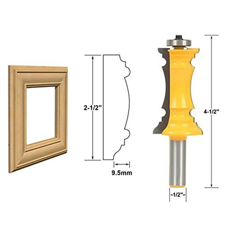2 шт. митрофорный двери и ящик литья маршрутизатор бит 1/2 "хвостовиком Фрезы Набор для Деревообработка Инструменты