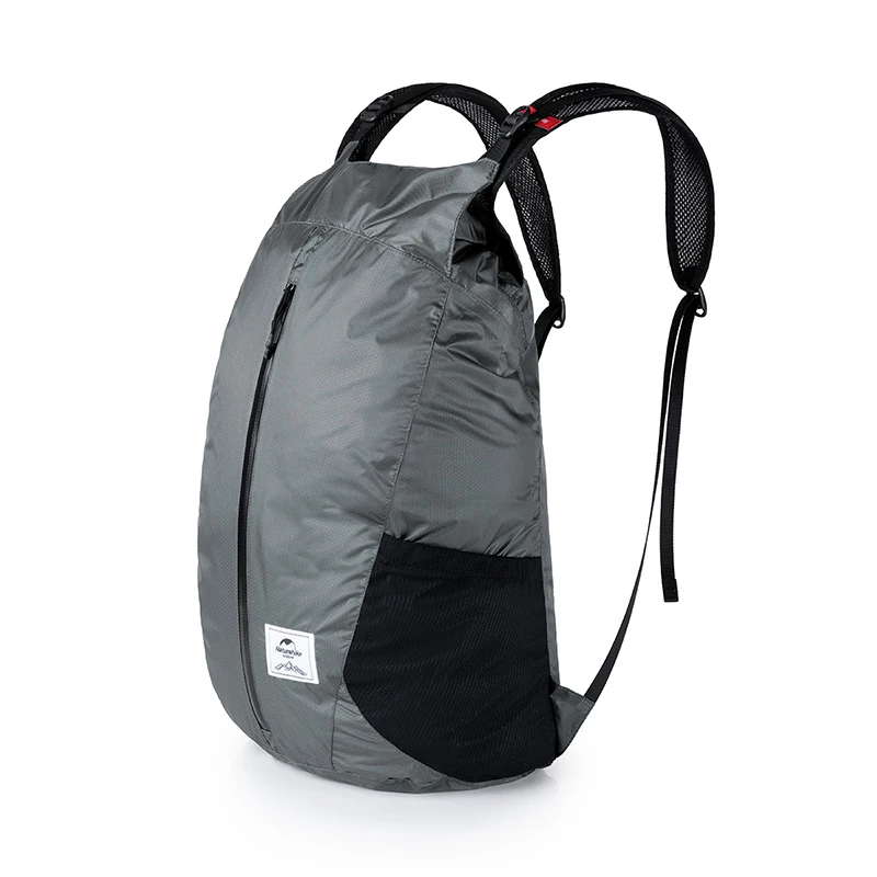 Naturehike Легкая спортивная сумка из ткани Cordura 30D нейлоновая сумка для бега 25L складная сумка модный рюкзак городская сумка - Цвет: Gray