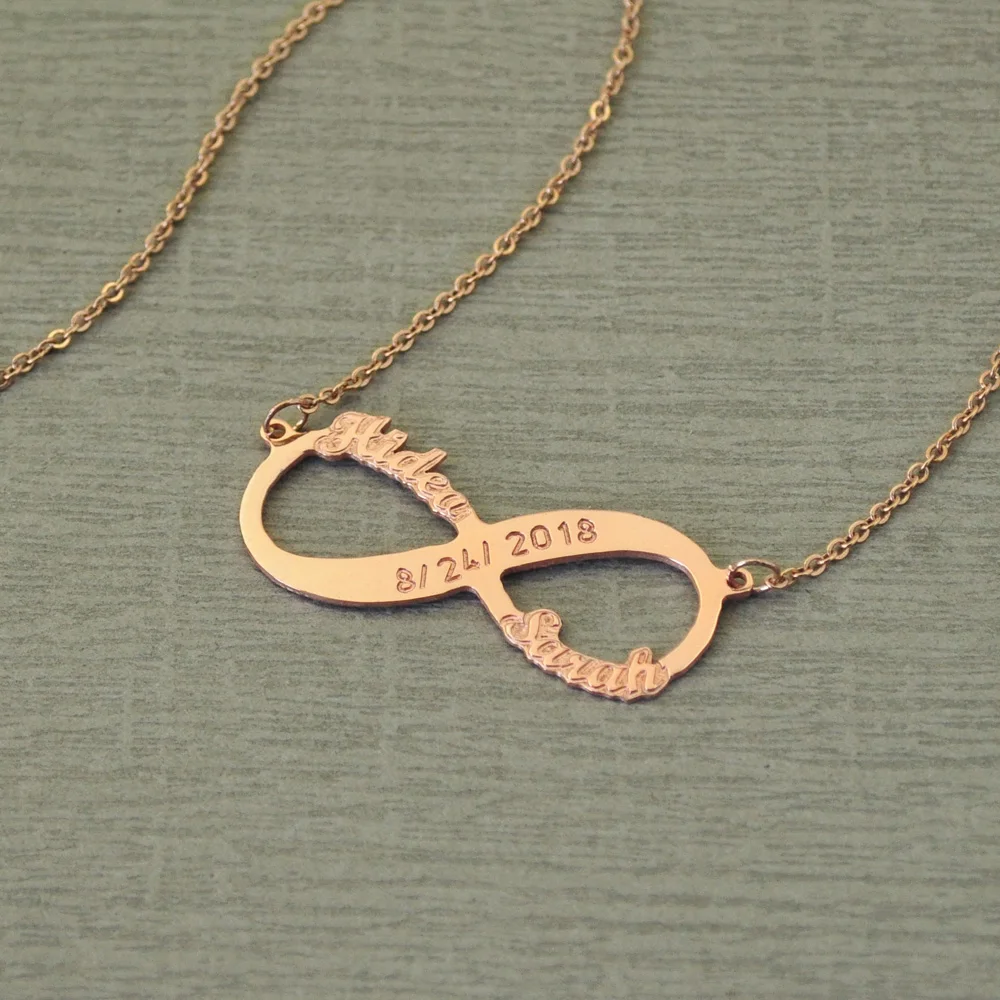 Personalized Infinity Necklace Infinity 