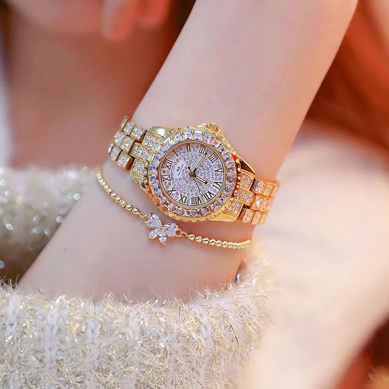 Reloj mujer 2020 женские часы Топ бренд элегантное платье кварцевые бриллиантовые