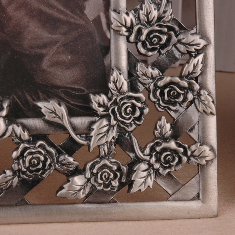 Свадебная студия ретро фоторамка для творчества полый цветок Олово старинная фоторамка пара ребенок фоторамка