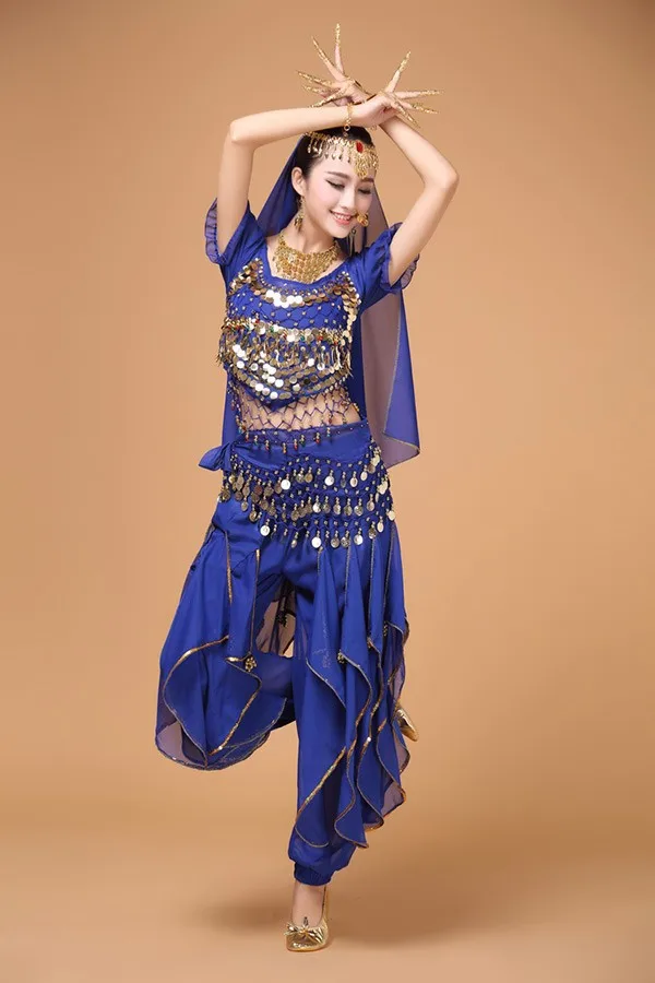 New Plus Size 4pcs Set Belly Dance Costume Bollywood Costume Indian Dress Bellydance Dress Womens Belly Dancing Costume Sets