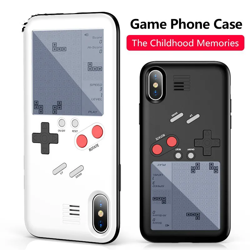 

Shell Black Retro Game Console For iPhone X 8Plus 7Plus game Console Phone Case For iPhone7 6 6S Plus Case