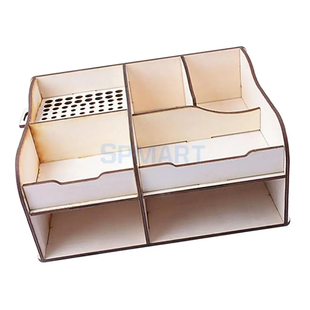 DIY Basewood Portable Action Figure Model Building Kit Tool Storage Rack Shelf for Gundam