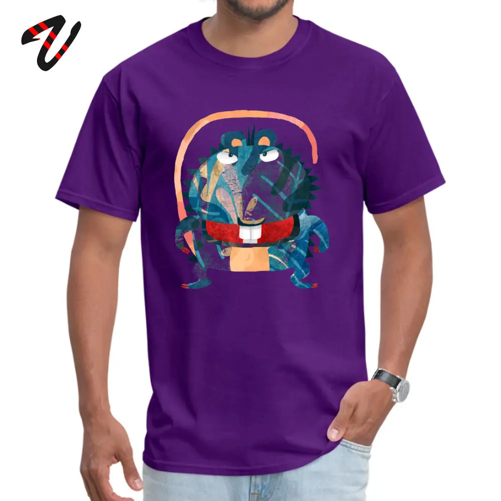 O Neck Rat Monster 100% Cotton Boy Top T-shirts Crazy Short Sleeve Tees Family Personalized Tee Shirt Wholesale Rat Monster 22987 purple