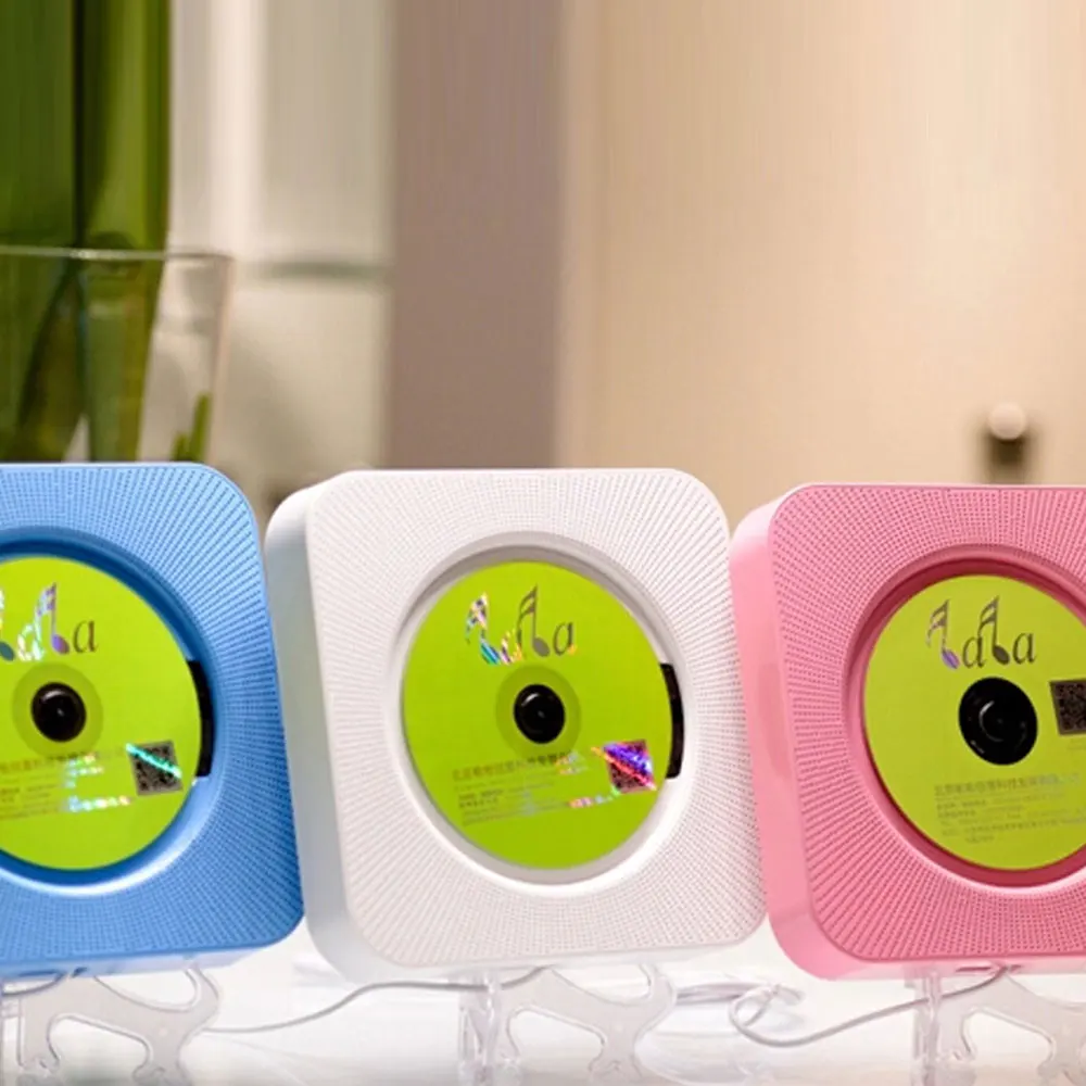 

Wall Mounted Bluetooth cd player, Pull Switch with Remote HiFi Speaker USB Drive Player Headphone Jack AUX input/output
