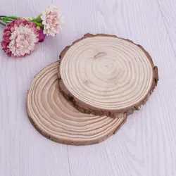 Натуральные Деревянные пластинки круглые деревянные украшения диск для рукоделия орнамент