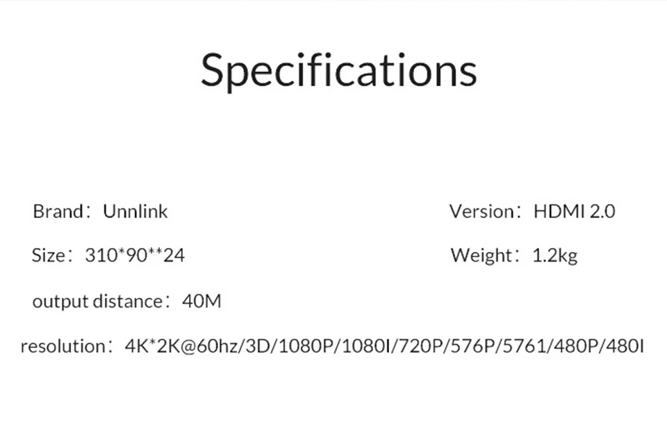 Разветвитель Unnlink HD mi 1X8 HD mi 2,0 UHD 4 k@ 60HZ HDCP 2,2 HDR 1 в 8 Out EDID для смарт-светодиодный ТВ mi Box ps4pro xbox one s/x Проектор