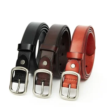 

NHZ235 New Apparel Accessories ladies joker buckle Top Layer Cowhide leather Belt simple casual Women's Belts