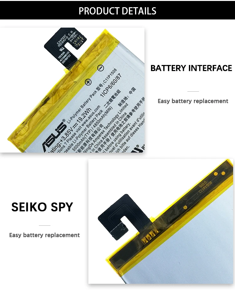 ASUS Original 5000mAh C11P1508 Battery For ASUS Zenfone Max 5000 5000Z ZC550KL Z010AD Z010DD C550KL Z010DA Mobile Phone