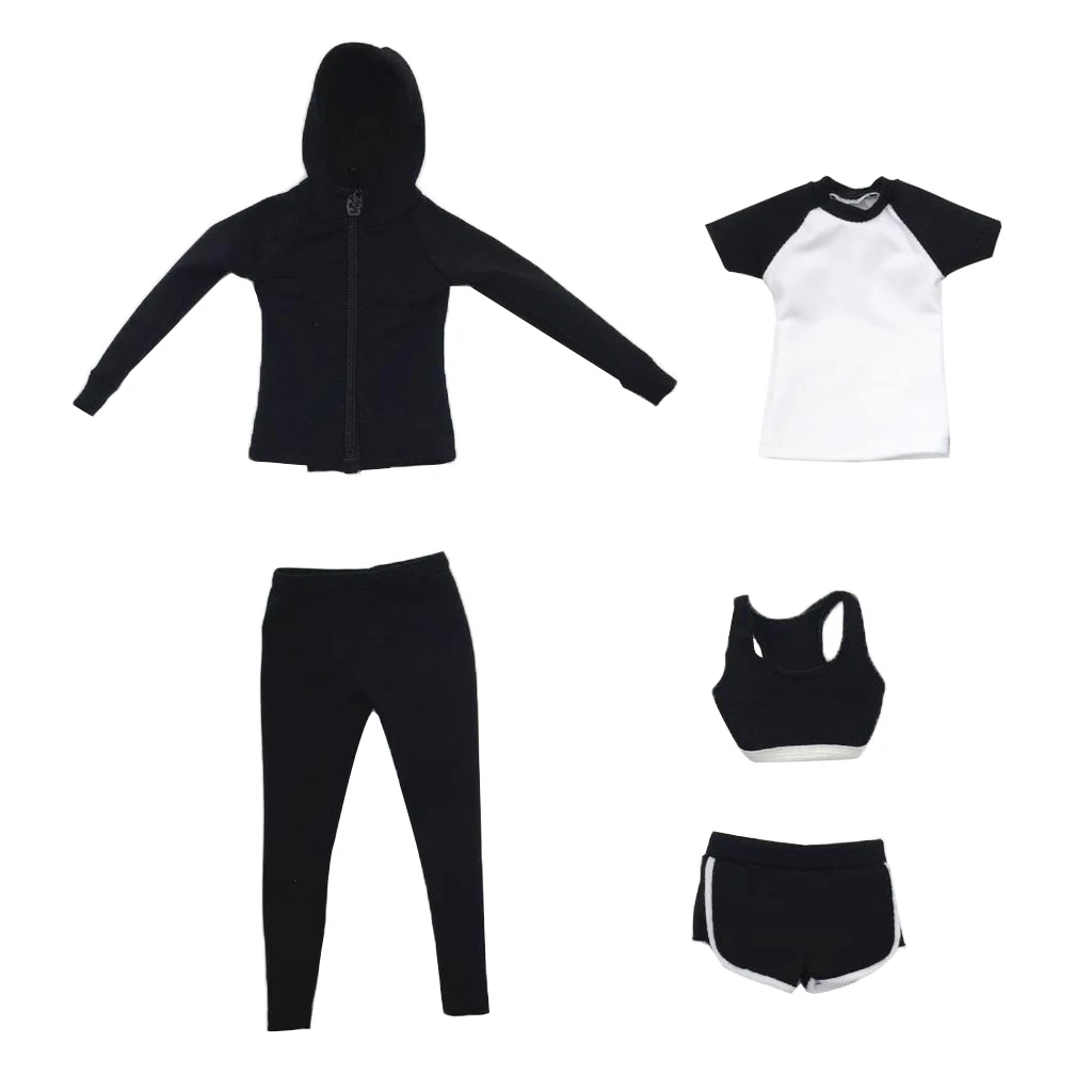 1/6 Scale Women Sports Suit Set Female Clothes for 12inch Action Figure Body Doll Toy Accessory