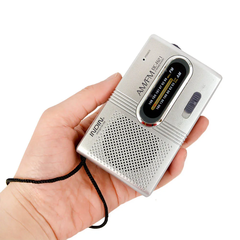 

Newly Mini Portable AM/FM Radio Telescopic Antenna Radio Pocket World Receiver Speaker DC128