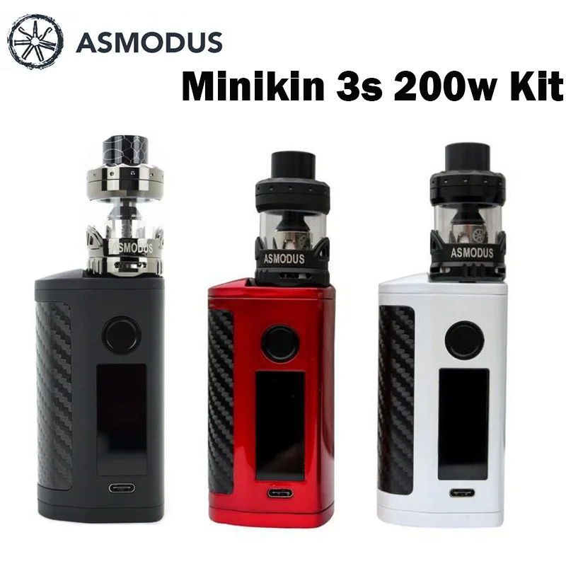 AsMODus Minikin 3s 200w Kit w/Viento Sub-Ohm Tank Viento и Полноцветный Сенсорный экран против потери Vape Drone BF