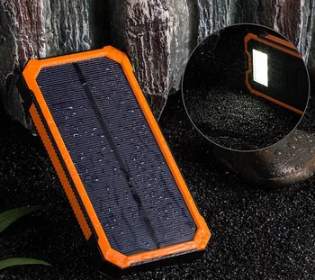 

Solar Alternative Battery Phone 20000mAh External Backup Charger Cross Splice Bag Mobile Dual USB LED Replacement Battery