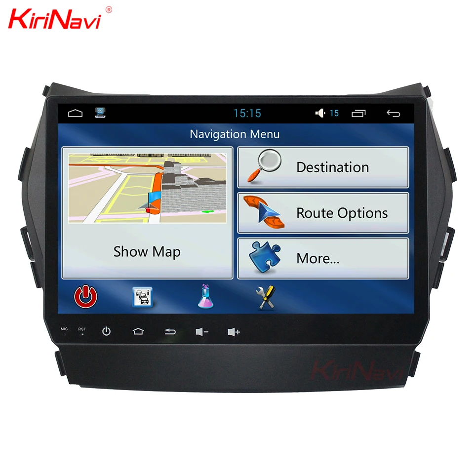 Cheap KiriNavi Octa Core Android 7.1 2 Din GPS For Hyundai IX45 Santa Fe Car Radio Android DVD Player Multimedia Audio System MP3 Wifi 5
