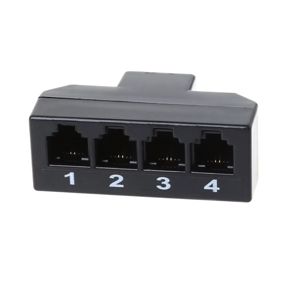 RJ11 6P4C Female To 4 Ethernet RJ45 8P8C Male F/M Adapter Converter Cable Phone Telephone Accessories phone adapter cable