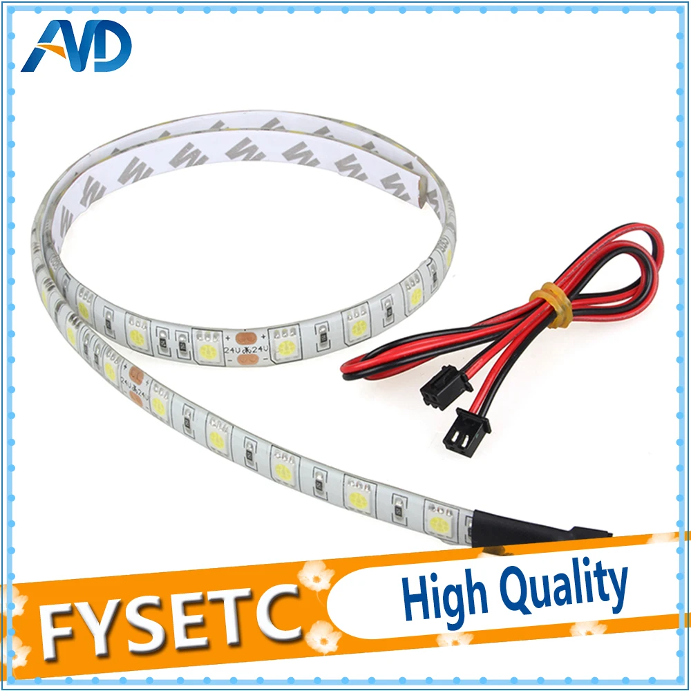 

3D Printer Accessories White Light LED Strip For Lergde-S motherboard And Lerdge-X board 12V 24V Length 60cm With Cable Parts