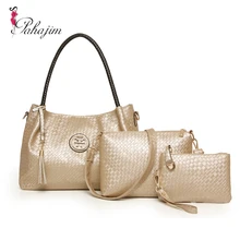 Pahajim бренд 3 комплекта женские сумки Повседневная трикотажная сумка большой сумки на плечо+ сумки женские+ маленький кошелек