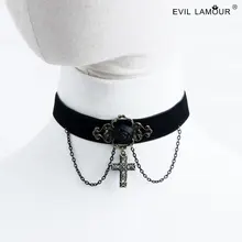 Колье Панк японский Харадзюку воротник готический крест ожерелья модные высококачественные украшения косплей реквизит