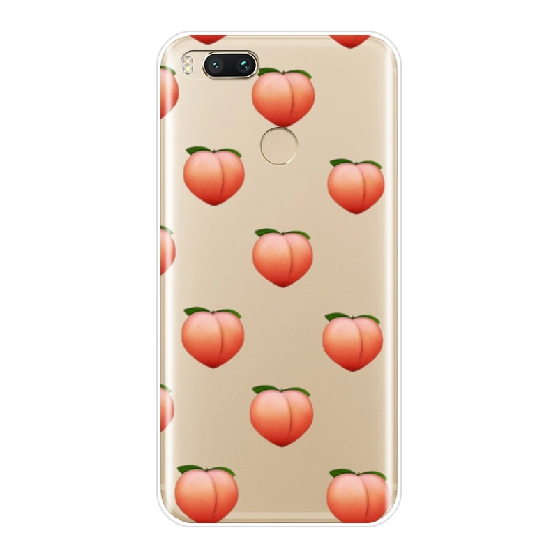 Силиконовый чехол для телефона Xiaomi MI A1 A2 LITE 8 SE мягкий с персиковым ананасом и