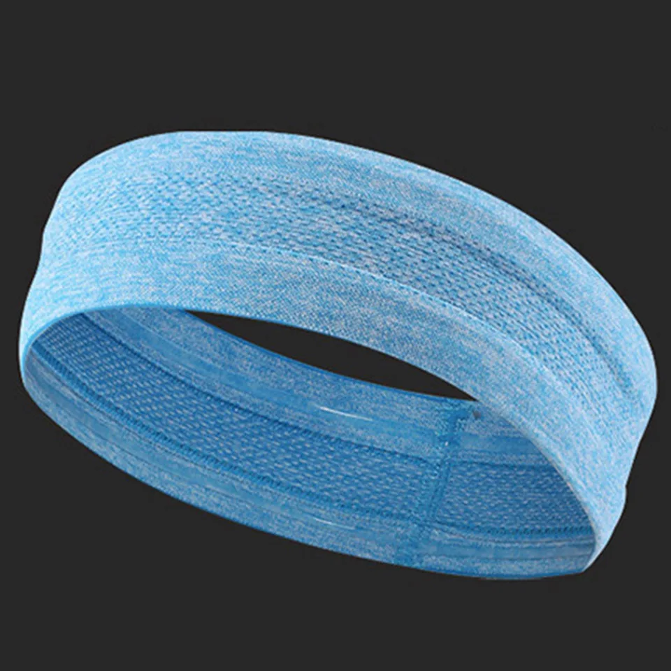 AOLIKES 1 шт. повязка от пота для мужчин Sweatband женские головные повязки для йоги Налобные повязки на голову спортивная безопасность для бега и тенниса - Цвет: Sky Blue