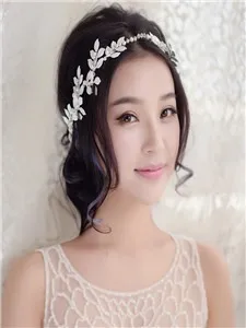 2016-New-Arrival-Bridal-Veil-Leaf-Beading-Crystal-Handmade-Headwear-Wedding-Accessories-Ribbon-Party-Bridal-Hair