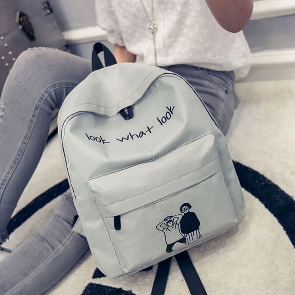 

Backpacks School Bags for Teenage Girls Boy Canvas School Bag Travel Backpack Satchel Cartoon Shoulder Rucksack Mochila #L5%