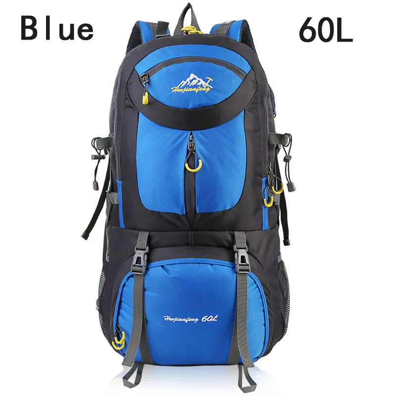 Blue 60L 40L 50L 60L открытый альпинистский Пешие прогулки водонепроницаемые анти-сумки для ношения спортивный большой емкости рюкзак для мужчин и женщин Кемпинг Горный рюкзак - Цвет: Blue 60L