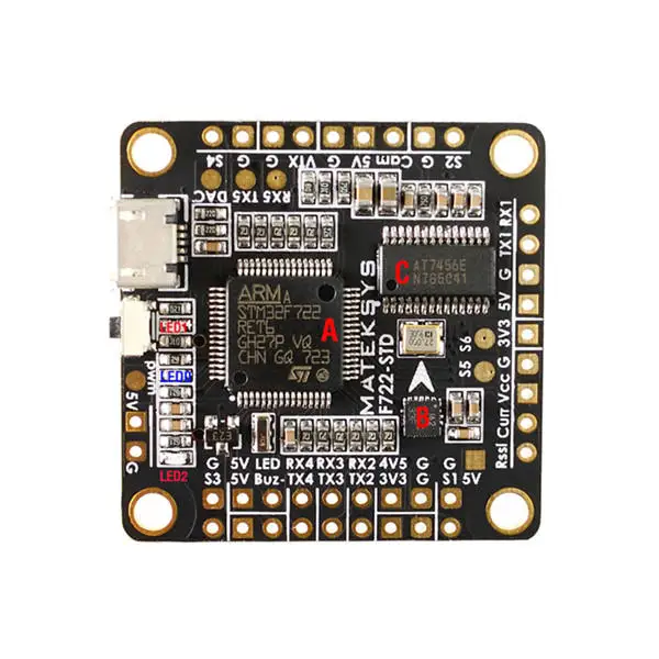 Matek Systems F722-STD STM32F722 F7 игровые джойстики со встроенным серверный компьютером с экранным меню BMP280 барометр Blackbox для дрона с дистанционным управлением