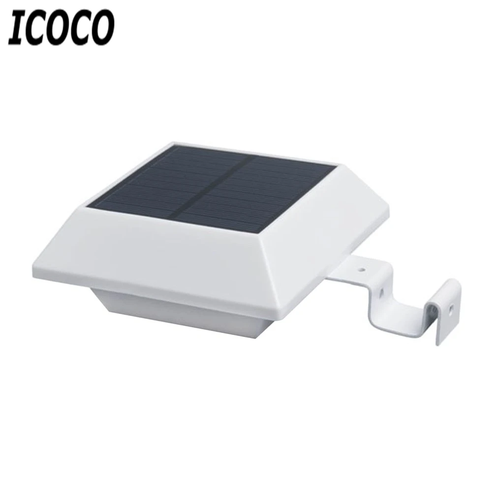 Waterproof 6 LED Solar Light Security Roof Gutter Lamp Garden Yard Outdoor Sensor Wall Lamp Emergency Lighting White/Warm white