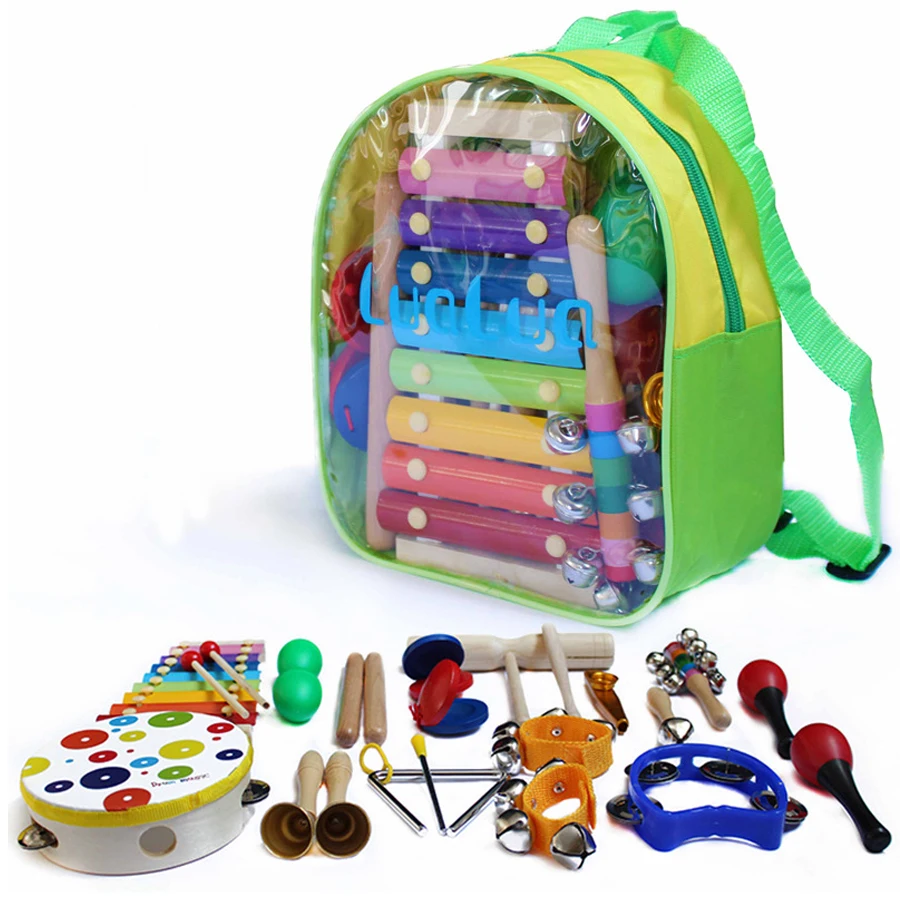 

10-19pcs Musical Instruments Set Children Early Childhood Music Percussion Toy Combination Kindergarten Teaching Aids