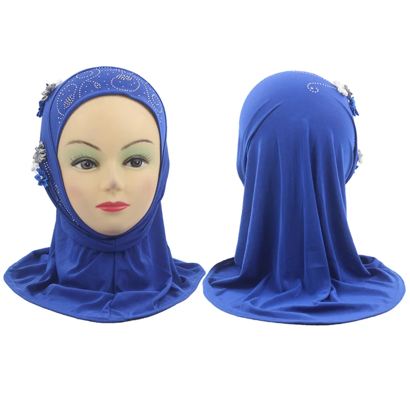 Модные аксессуары для девочек; мусульманский хиджаб шарф в арабском стиле; шали с 6 красивыми цветами