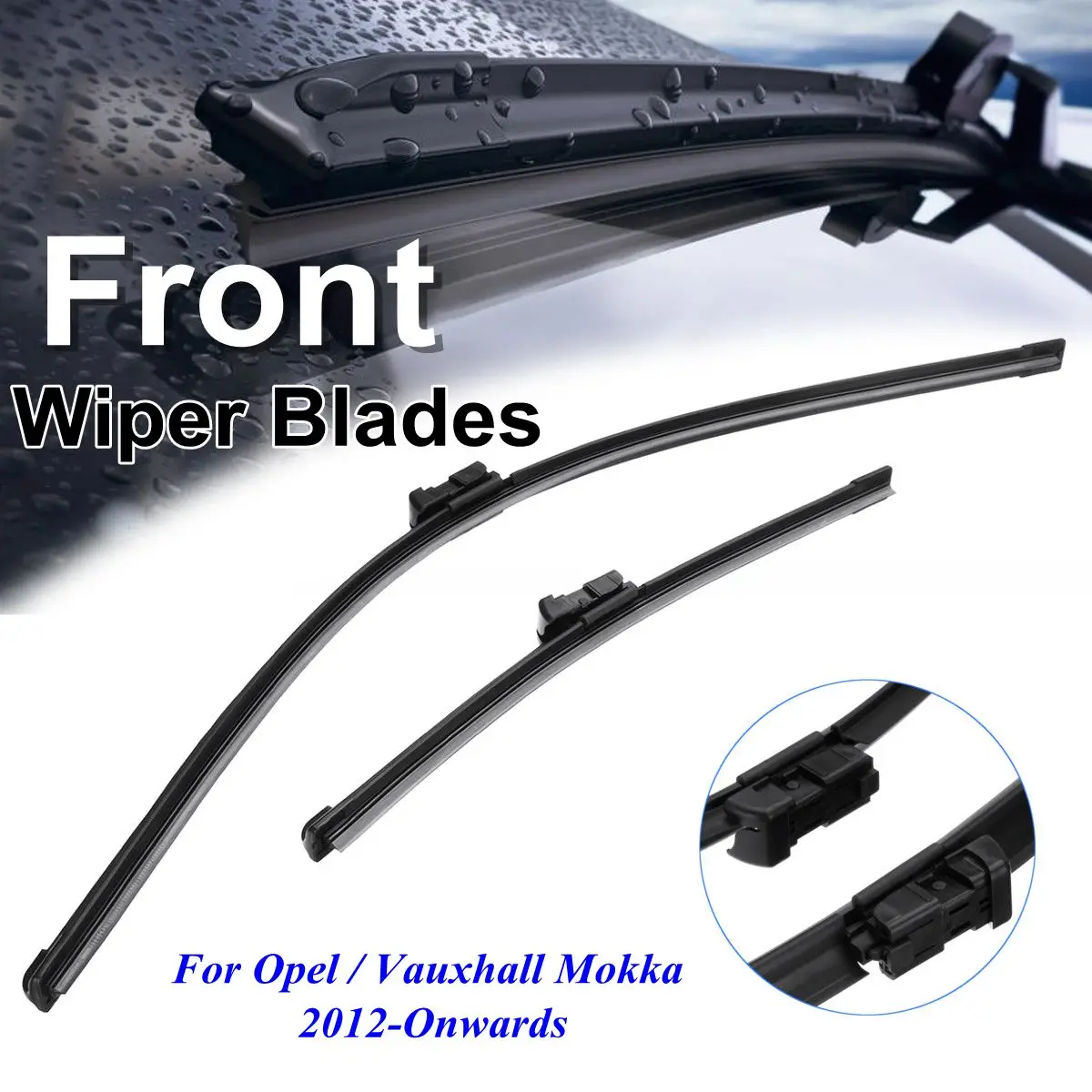 

26" + 14" Car Front Windscreen Window Wiper Blade Fit Push Button for Opel for Vauxhall Mokka 2012 2013 2014 2015 2016