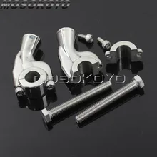 Офсетный 2-5/" подъемный настраиваемый Руль Riser 1" и 7/" Винтажный бар для Кафе Racer Bobber Chopper Scrambler Cruiser