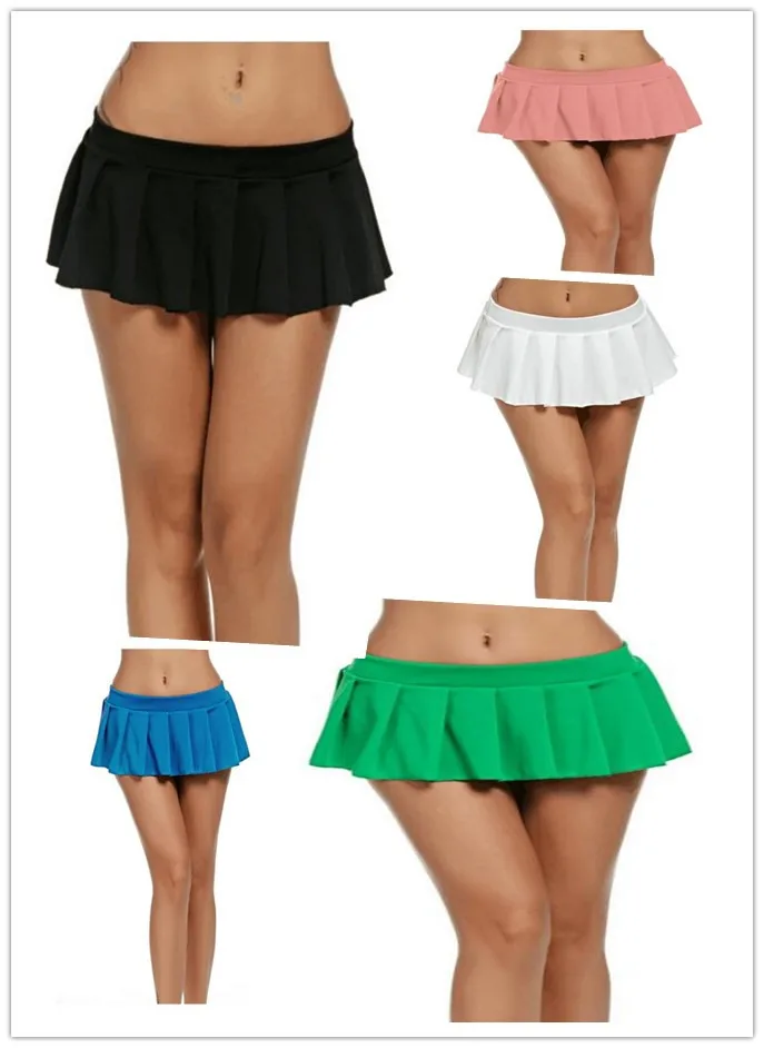 Пикантная Короткая мини-юбка 5 цветов, Женская микро мини-юбка, танцевальная клубная одежда, металлическая плиссированная юбка