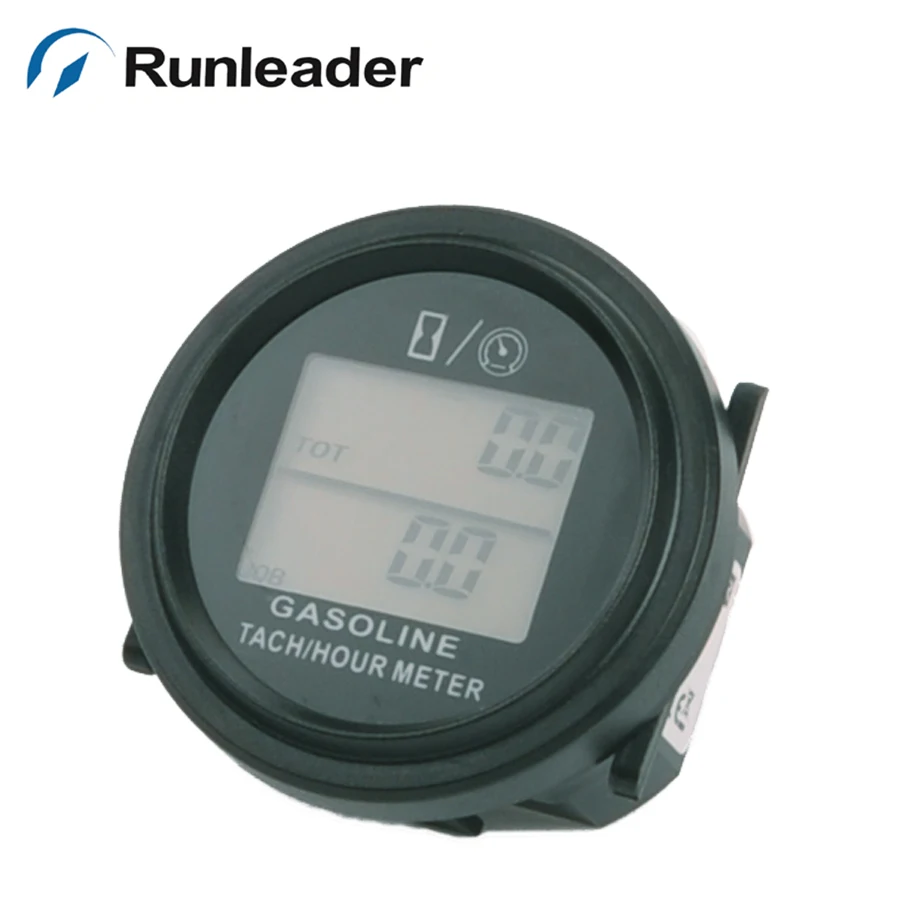 

SNAP IN LCD Digital Tach Hour Meter Tester Tachometer Hourmeter Gauge Gas Engine ATV Snowmobile lawn mower Boat