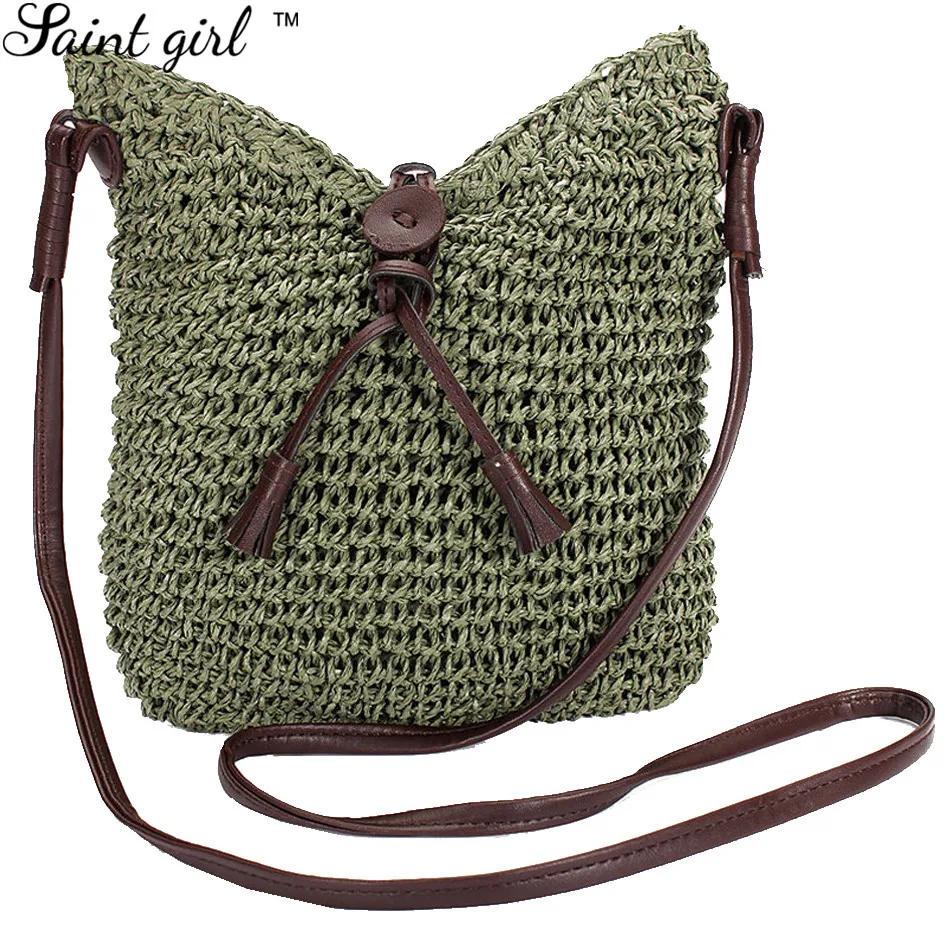 small straw beach bag