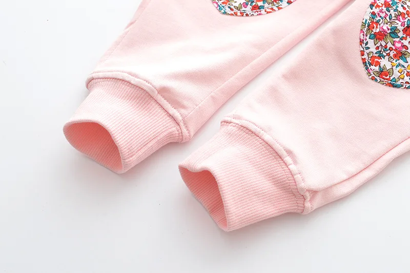 SAILEROAD/милые штаны для девочек в стиле пэчворк; Детские повседневные штаны; осенние розовые детские длинные леггинсы; брюки для детей 6 лет
