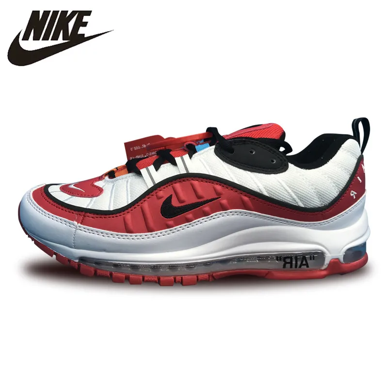 

Nike Air Max 98 Gundam Running Shoes,Outdoor Sneakers Shoes, Red & Black, Breathable for Men AH6799 -101 40-45