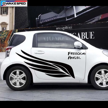

Creative Angel Wings Vinyl Decal Car Styling Whole Body Decor Sticker Fit MINI Car Model For Spark Smart Toyota Fiat Volkswagen