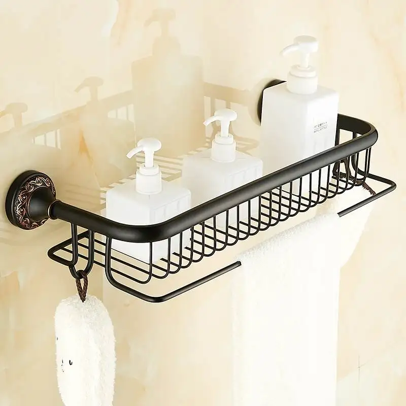 Современный черный настенный набор оборудования для ванной Роскошная латунная Одежда Крючки туалетный Держатель для полотенца бар аксессуары для ванной комнаты Набор