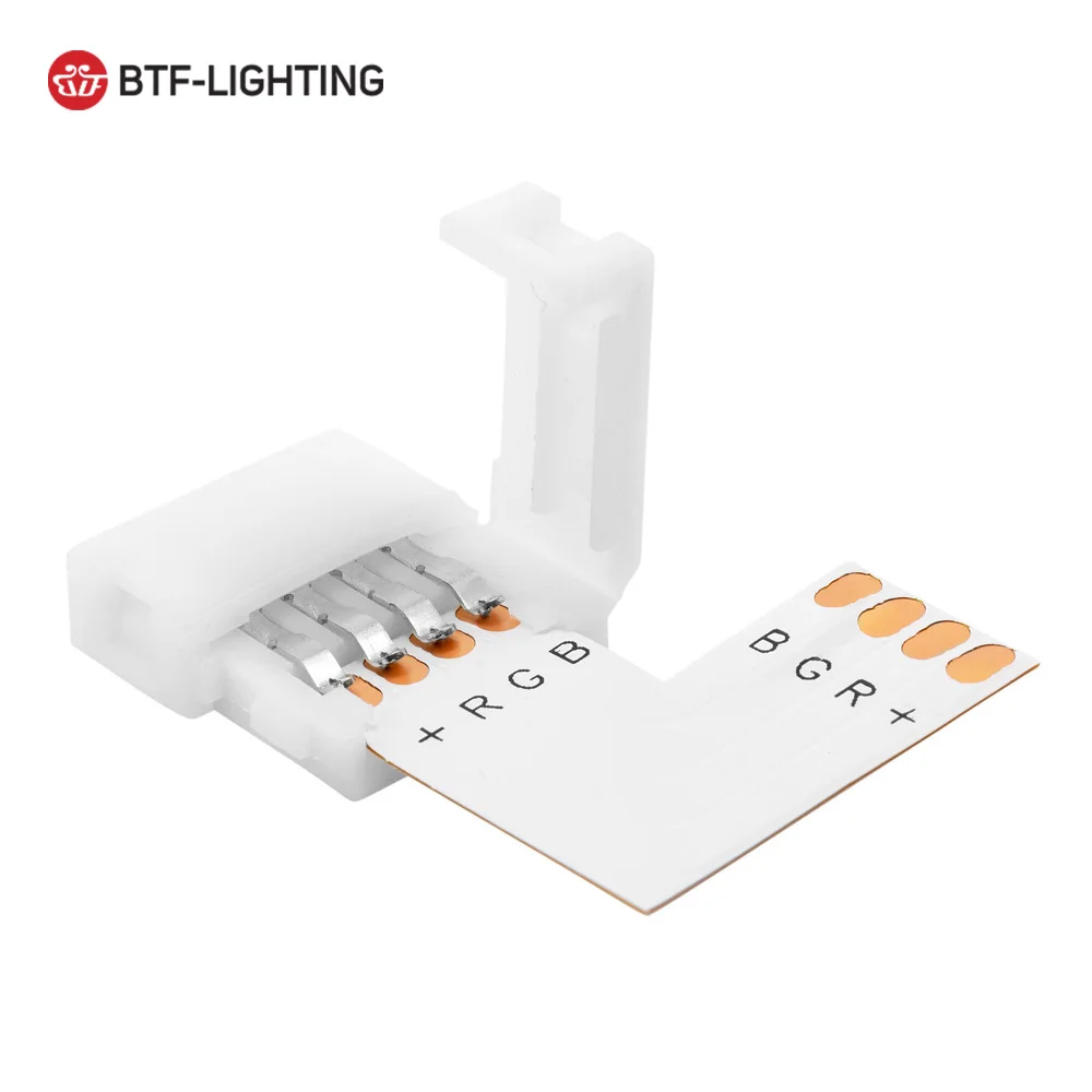 10 шт.~ 50 шт. 10 мм 4PIN угловой разъем T/L/X форма пайки Разъем для 5050/3528 RGB светодиодные ленты без пайки