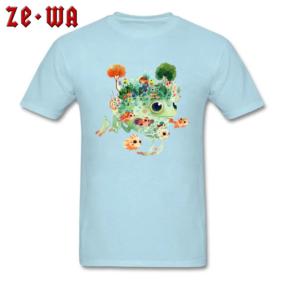 Tops Shirt Printed Tshirts Summer/Autumn Designer Print Short Sleeve 100% Cotton Round Neck Men's T Shirts Print colombia nucleus art  green frog light