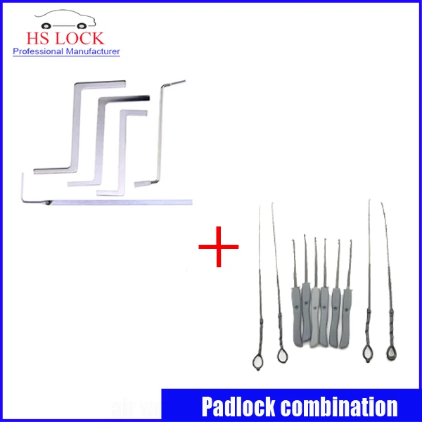

Best Lockman 10 PCS Lock Broken Key Extractor Removal Hooks Locksmith Tool Set with 5 pcs tension tools